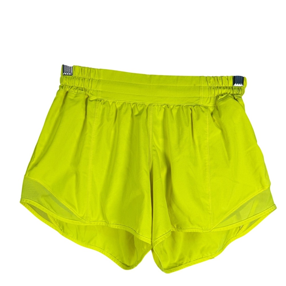 Lululemon Hotty Hot Short II Long 4" Lime Pop Size 6 Running Shorts